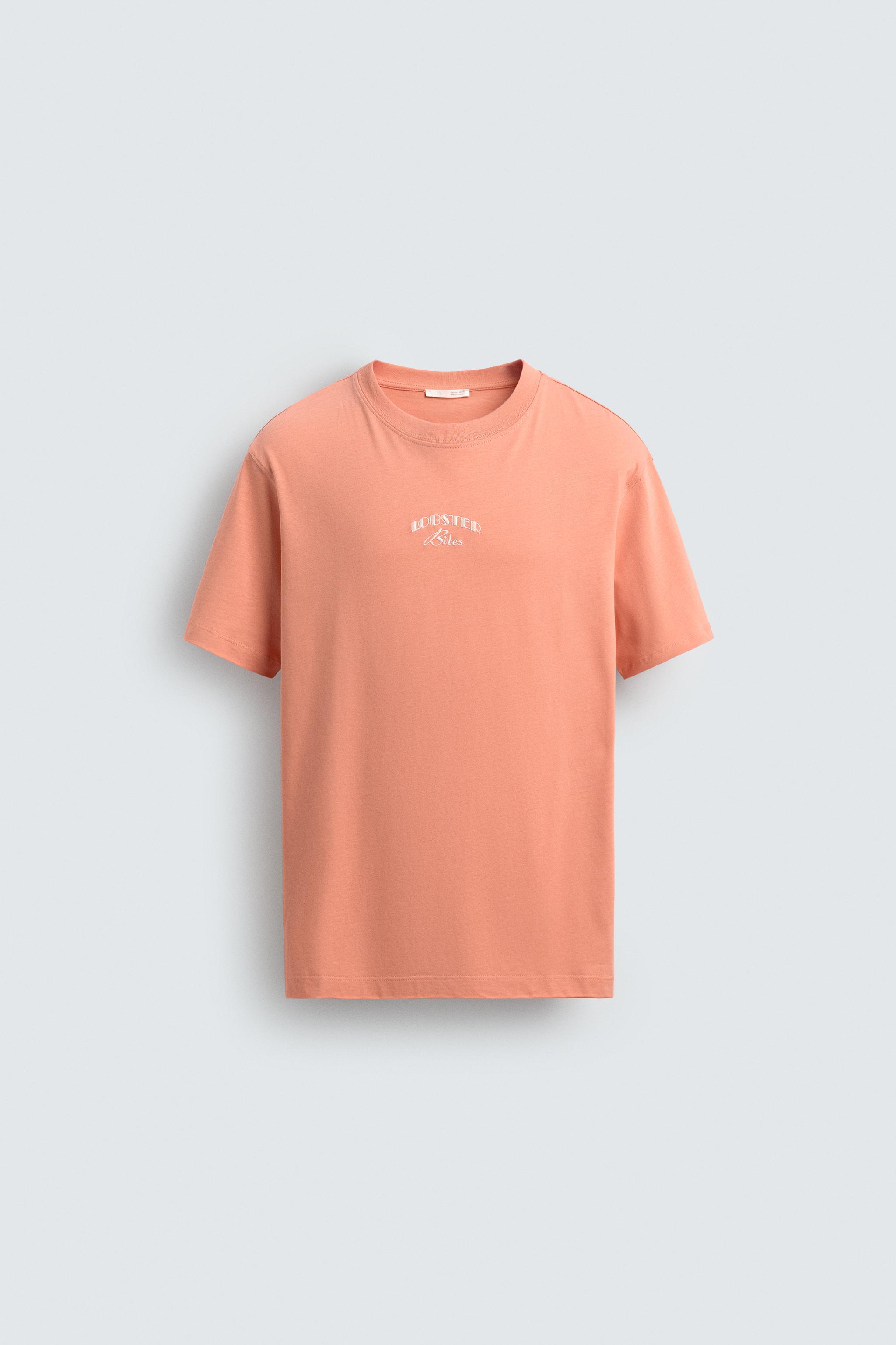 REGULAR FIT CONTRAST EMBROIDERY T-SHIRT